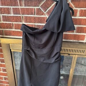 Honey and Rosie Chic Black One-Shoulder Dress